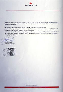 Referencje dla firmy Gaudeo Dekoracje Balonowe.