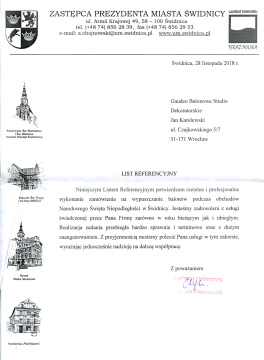 Referencje dla Gaudeo Dekoracje Balonowe od miasta Świdnicy w związku z wypuszczaniem balonów.