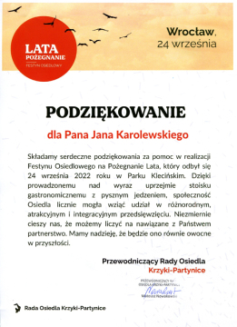 Referencje dla firmy Gaudeo i jej właściciela Jana Karolewskiego.